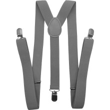 Solid Color Y-Back Suspenders Adjustable Elastic