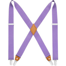 Men's X-Back Suspenders 1.4 Inch Adjustable Elastic with 4