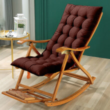High Back Outdoor Chair Cushion with Ties Dark Brown 15.7 x
