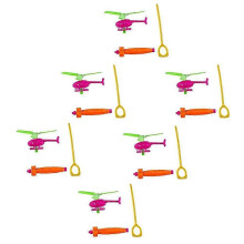 6pcs Flying Plane Toys Kids Playthings Flying Helicopter Toys (Assorted Color)