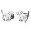 Modischer Ohrschmuck, Haustier-Hunde-Ohrstecker,-Silber 1