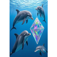 Wooden Dolphin Pod Puzzle Adult 1000-Piece