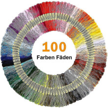 Embroidery Starter Kit - Embroidery Kit Including 100 Color Threads, Instructions, 5 Pcs B
