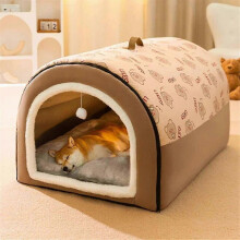 Winter Dog Kennel Warm Dog House Mat Detachable Washable Dogs Bed Nest Deep Sleep Tent for Medium Large Dogs House S
