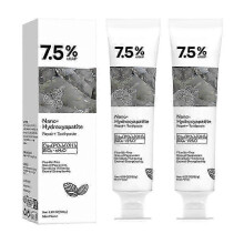 (2pcs) 7.5%nHAP Nano Hydroxyapatite Toothpaste Fluoride-Free Enamel Repair Whitening Toothpaste, Cool Mint Fresh Breath