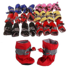 (6cm, blue) 2025 4pcs Winter Pet Dog Rain Shoes Shoes Cover Snow Boots Soft Footwear Warm Waterproof Anti-Slip