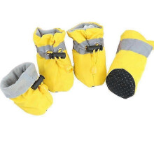 (5cm, yellow) 2025 4pcs Winter Pet Dog Rain Shoes Shoes Cover Snow Boots Soft Footwear Warm Waterproof Anti-Slip