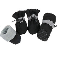 (4.5cm, black) 2025 4pcs Winter Pet Dog Rain Shoes Shoes Cover Snow Boots Soft Footwear Warm Waterproof Anti-Slip