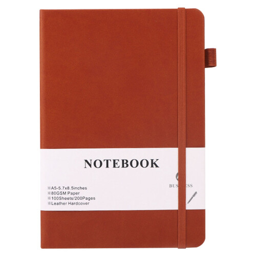 A5 Lined Notebook Hardcover 200 Pages Thick Smooth Paper
