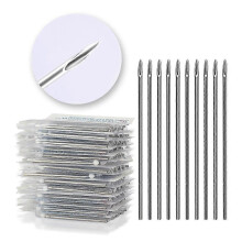 100pcs 18G Piercing Needles Surgical Steel Sterile Disposable Body Piercing Needles for Ear Nose Nav