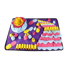 Snuffle Mat for Dog Sniffing Pad Interactive Puppy Puzzle Toy Pet Nosework Treats for Play Mats Slow Feeder Relieving St Multicolor