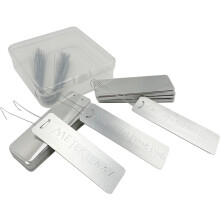 Étiquettes métalliques à écrire Double face, 100 pièces, pour le