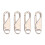 Silver Metal Zipper Pulls Replacement 4 Pcs 1