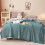Cooling Flannel Blanket Microfiber Polyester 1.2x2m Green 1