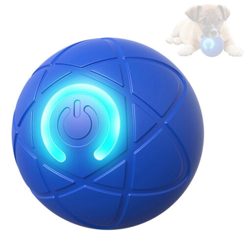 (Blue) Rechargeable Interactively Rolling Balls For Pet That Automatically Moving And Changes Direction For Fun Exercise  Orange