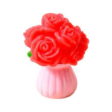 Mini Resin Flower Charms Flatback Cabochons Mixed Colors