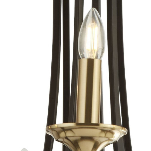 Pendant 9 Light Chandelier Dark Bronze Brown Ceiling Light E14 Dimmable IP20 2