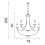 Pendant 9 Light Chandelier Dark Bronze Brown Ceiling Light E14 Dimmable IP20 4