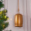 Metal Christmas Bell Rustic Brass Gold 4.8 Inch 5