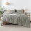Medium Grey Boho Tufted Comforter Set King 3-Piece 2