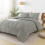 Medium Grey Boho Tufted Comforter Set King 3-Piece 6