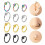Captive Bead Ring BCR Ear Hoop 16G 6mm 10Pcs Rainbow 1