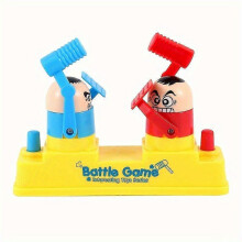 Battle Game Toy for Kids, Blue and Red Cartoon Hammer Parent-Child Interactive Plastic Board Game, Fun Party Gift
