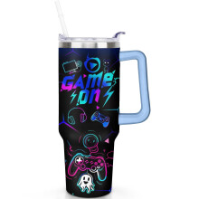 Game Tumbler i rostfritt stål, vakuummugg, 40 oz, med handtag