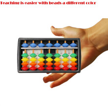 Wooden Abacus for Kids Soroban 7-Digit Colorful Beads