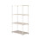 Storage Shelf 4-Tier White Plastic 21.6x9.84x32.67 in 1