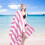 Stripe Beach Towel Soft Absorbent Lightweight 30x60in 8