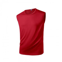 (Wine red, L) Summer American Style Men's Fitness Vest Sleeveless T-Shirt Breathable Training Running Athletic Top Fast-Drying