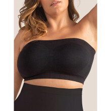 (L, 白色(配同色肩带升级版本现货)) Plus Size Wireless Bra Comfort Shapewear Silicone Non-Slip Removable Straps Strapless Fixed Cup