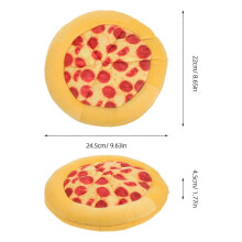 Dog Chew Toys for Aggressive Dogs Pizza Interactive Squeaky Dog Toys for Puppy Medium Breed Tough Rubber Chew Dog Toys