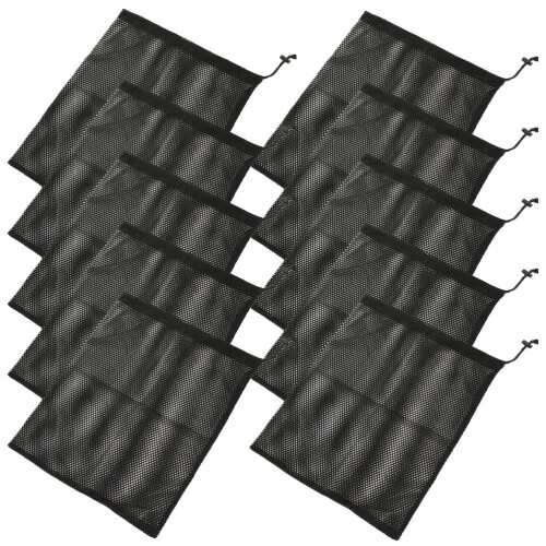 Polyester Mesh Laundry Bag Breathable Drawstring 10 pcs