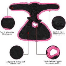 Dog Underwear(Blue S), Women's Soft and Comfortable Cotton, Pet Sanitary Pants, Puppy Physiological