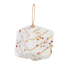 Shatterproof Christmas Tree Pendant White Ornament with