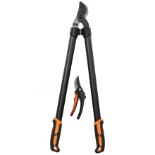Juego de 2 tijeras de jardinería, cortador de ramas y herramientas de poda de árboles.