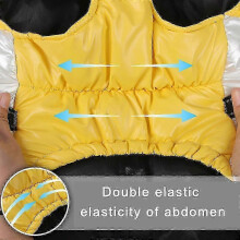 (M, Yellow) Pet Dog Winter Warm Coat Reflective Thick Jacket Clothes Cozy Vest Apparel for Small Medium Dogs Puppy