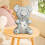 Bear-Shaped Disco Ball Silver 12-inch 1