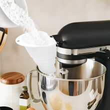 Silicone Flour Funnel for 4.5–5 Qt Tilt-Head Stand Mixer