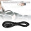 Car Backup Camera Extension Cable 4-Pin Black 2 Pack 5
