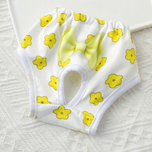 (S, 4) Soft Period Pants Pantie with Soft Suspender for Girls Dog Reusable Doggies Period Diaper Incontinence XL