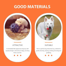 5pcs Dog Basketball Toys Dog Squeaky Toys Interactive Dog Toys Squeaky Basketball