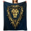 Lion logo throw blanket blue gold 5060 inch 1