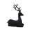 Matte Black Resin Reindeer Sculptures 2 pcs 6
