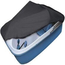 Boat Cover Heavy Duty Waterproof 420D Black for 3-5 Person