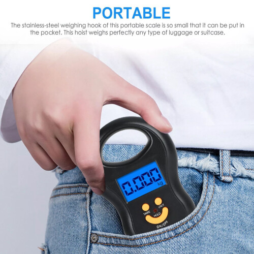 Digital Fish Scale with Hanging Hook and LCD Display 110 lb 1
