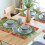 Christmas Cedar Placemat Round 15.7 Inch Washable 7