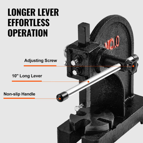 Arbor Press Manual 0.5 Ton Heavy-Duty Cast Iron Desktop 2